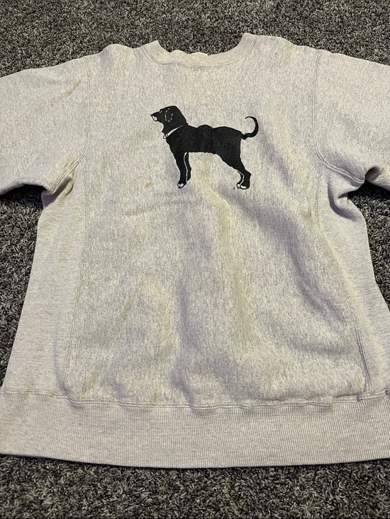 The Black Dog Tops - The Black Dog Gray Crewneck Sweatshirt with Black Dog Graphic